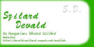 szilard devald business card