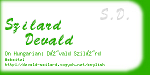 szilard devald business card